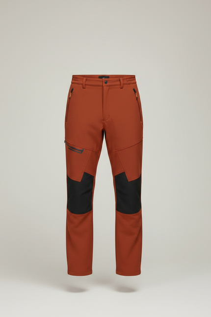 Pantalon De Pluie Orange Imperméable Randonnée Homme - Polyester - vue 3