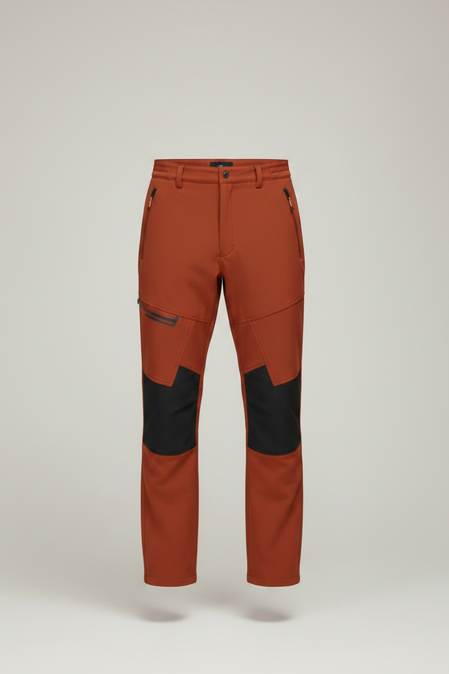Pantalon De Pluie Orange Imperméable Randonnée Homme - Polyester - vue 3