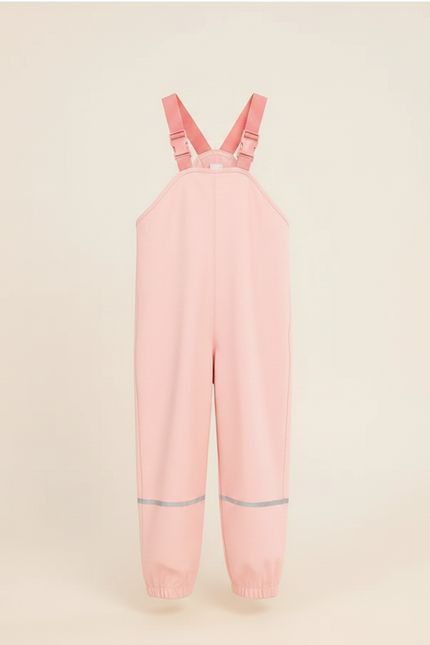 Pantalon De Pluie Rose Imperméable Bretelles Enfant Réfléchissant - Polyester - vue 3