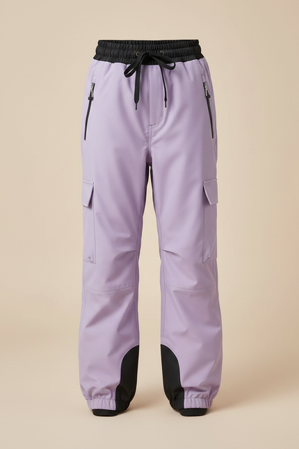 Pantalon De Pluie Lavande Imperméable Cargo Ample Enfant - Violet Polyester - vue 3