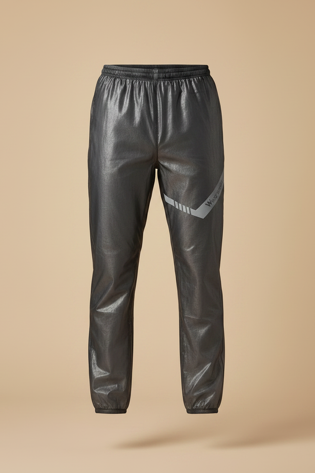 Pantalon De Pluie Gris Imperméable Réfléchissant Léger Homme - Polyester - vue 3
