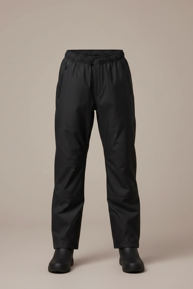 Pantalon De Pluie Noir Imperméable Enfant Droit Élastique - Polyester - vue 3