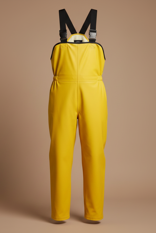 Pantalon De Pluie Jaune Imperméable Bretelles Femme - Polyester - vue 3