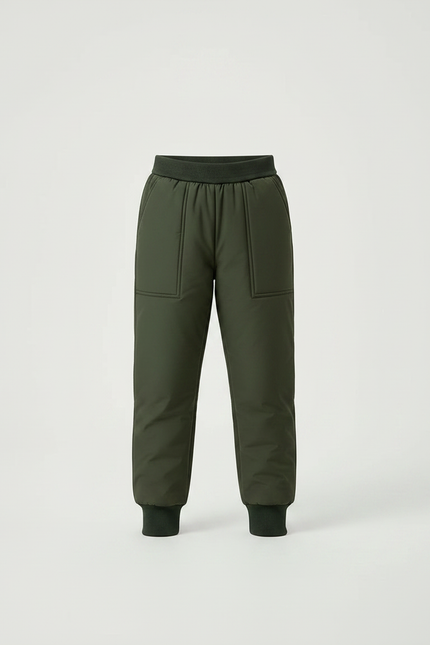 Pantalon De Pluie Vert Matelassé Élastique Chaud Enfant - Polyester - vue 3