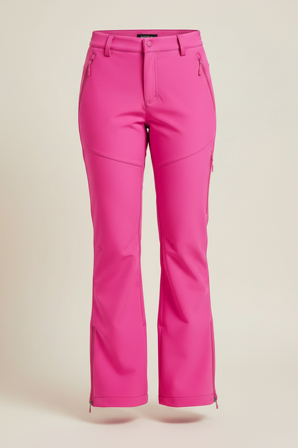 Pantalon De Pluie Fuchsia Doublé Polaire Évasé Femme - Rose Polyester - vue 3