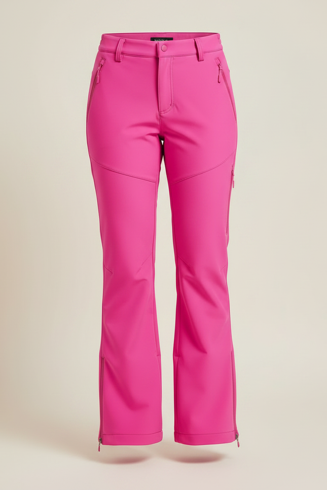Pantalon De Pluie Fuchsia Doublé Polaire Évasé Femme - Rose Polyester - vue 3