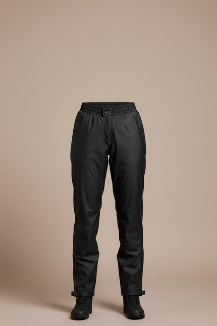 Pantalon De Pluie Noir Imperméable Femme Décontracté - Polyester - vue 3