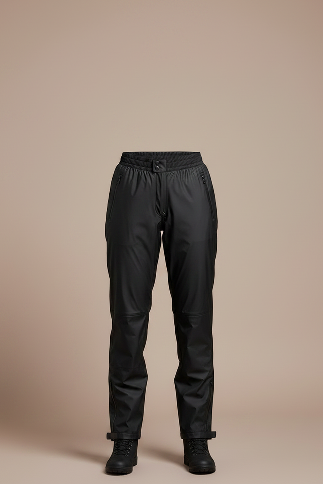 Pantalon De Pluie Noir Imperméable Femme Décontracté - Polyester - vue 3