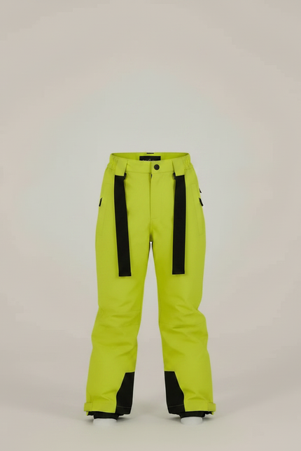 Pantalon De Pluie Vert Fluorescent Imperméable Enfant Ski Bretelles - Polyester - vue 3