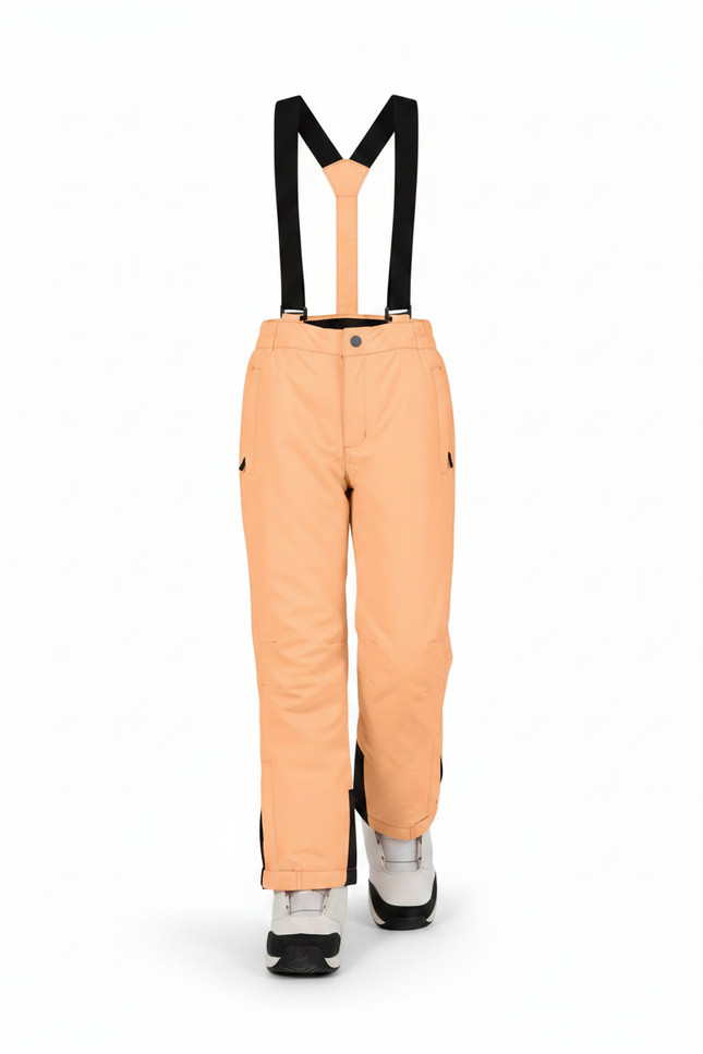 Pantalon De Pluie Orange Ample Hiver Bretelles Ski - Polyester - vue 3