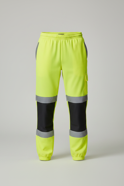 Pantalon De Pluie Jaune Fluo Réfléchissant Cargo Homme - Polyester - vue 3