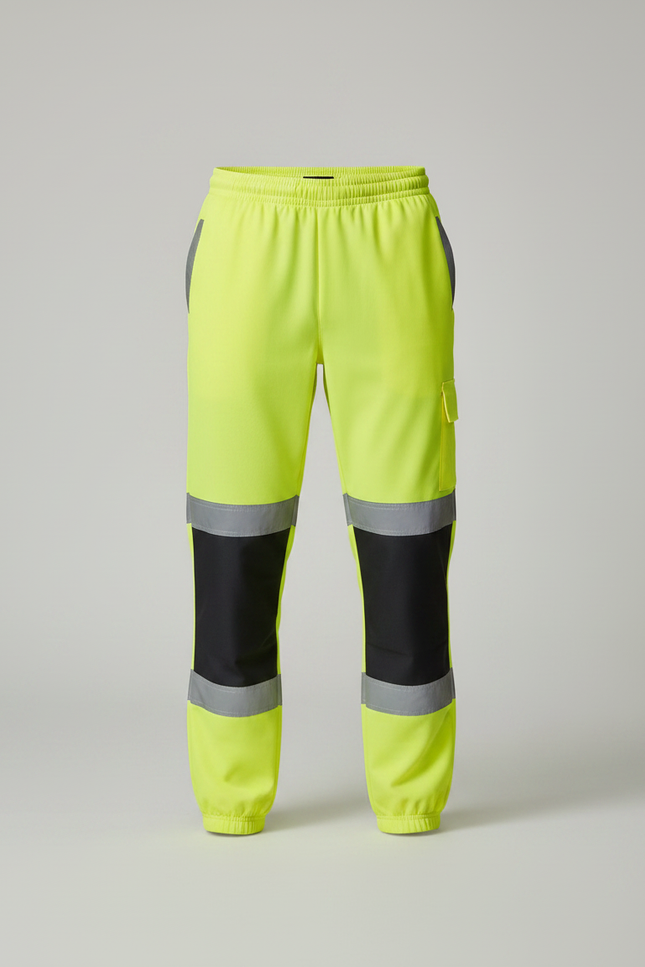 Pantalon De Pluie Jaune Fluo Réfléchissant Cargo Homme - Polyester - vue 3