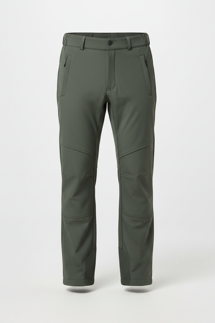 Pantalon De Pluie Vert Militaire Coupe Droite Imperméable Homme - Kaki Polyester - vue 3