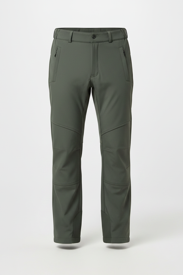 Pantalon De Pluie Vert Militaire Coupe Droite Imperméable Homme - Kaki Polyester - vue 3