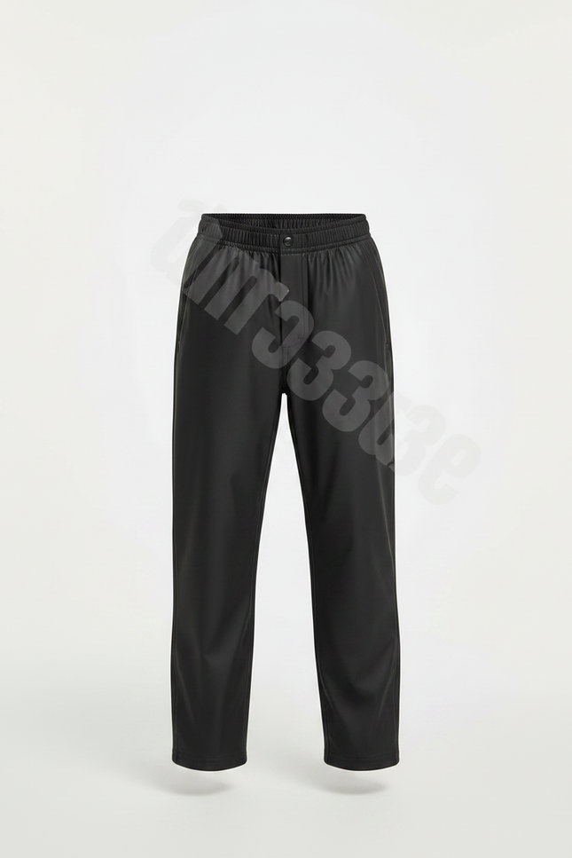 Pantalon De Pluie Noir Imperméable Enfant Coupe Droite Élastique - Polyester - vue 3