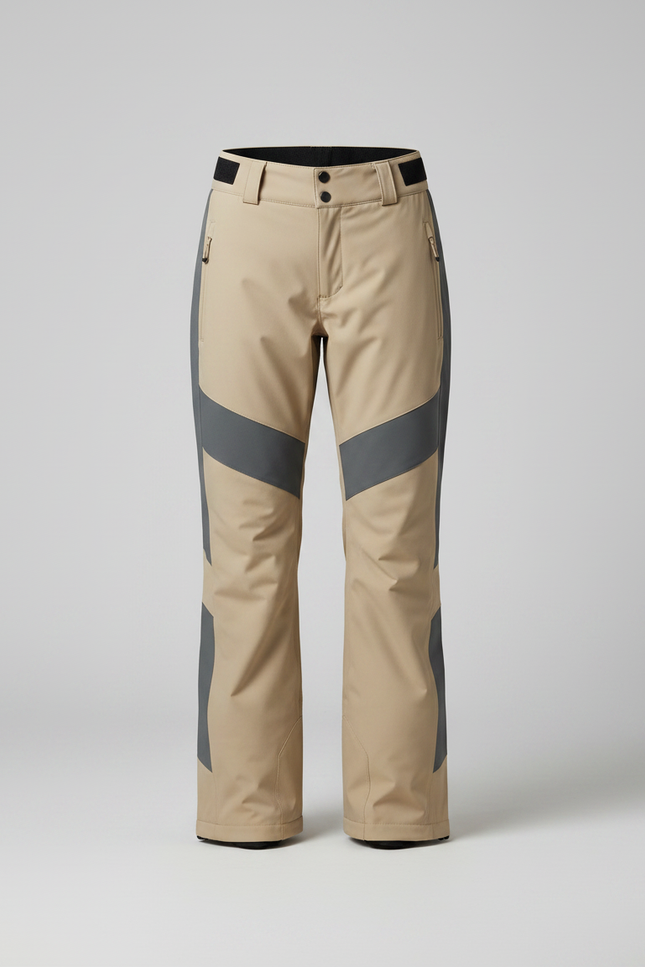 Pantalon De Pluie Beige Réfléchissant Ample Ski Femme - Polyester - vue 3