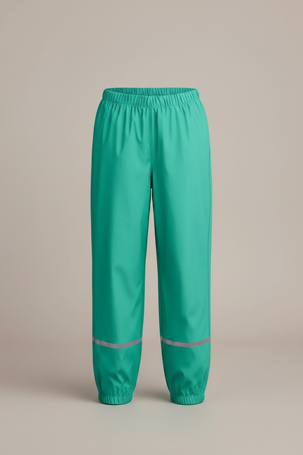 Pantalon De Pluie Vert Émeraude Imperméable Enfant Réfléchissant - Polyester - vue 3