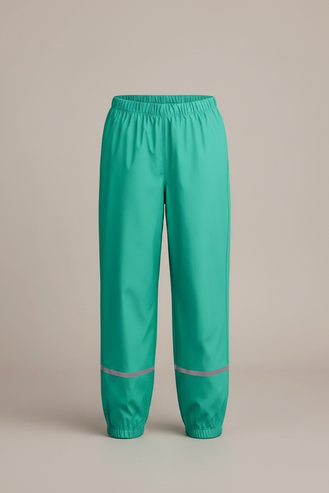Pantalon De Pluie Vert Émeraude Imperméable Enfant Réfléchissant - Polyester - vue 3