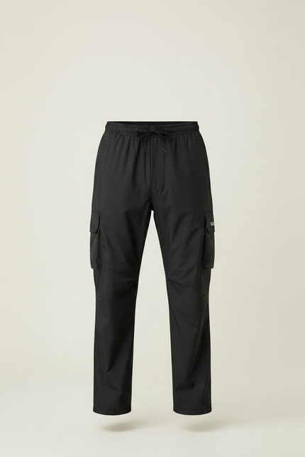 Pantalon De Pluie Noir Cargo Imperméable Sport Homme - Polyester - vue 3