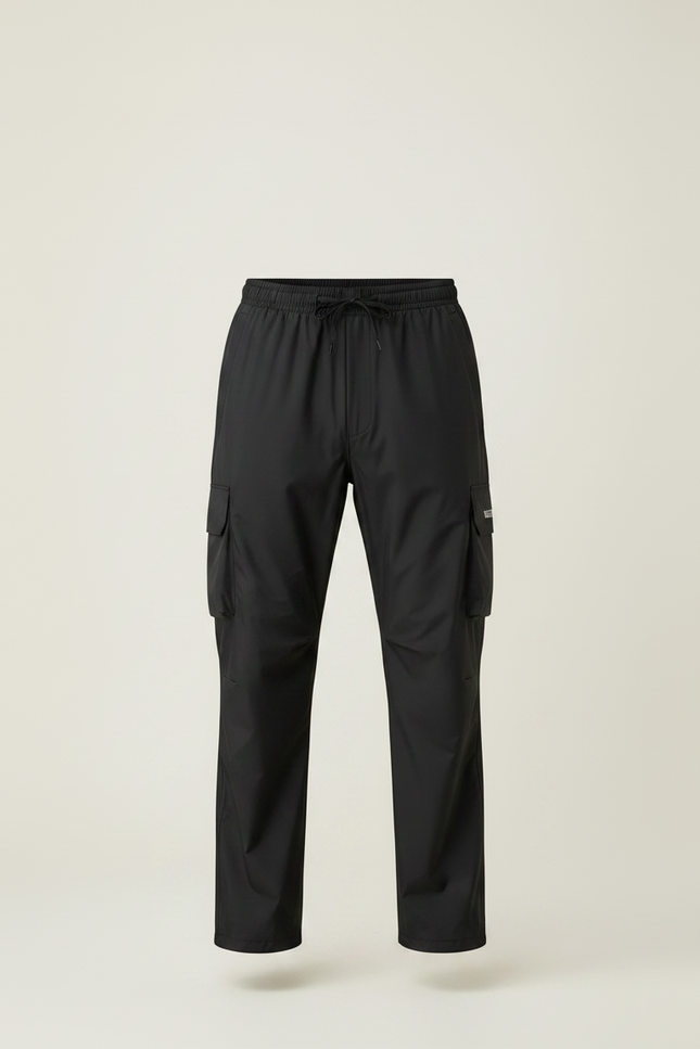 Pantalon De Pluie Noir Cargo Imperméable Sport Homme - Polyester - vue 3