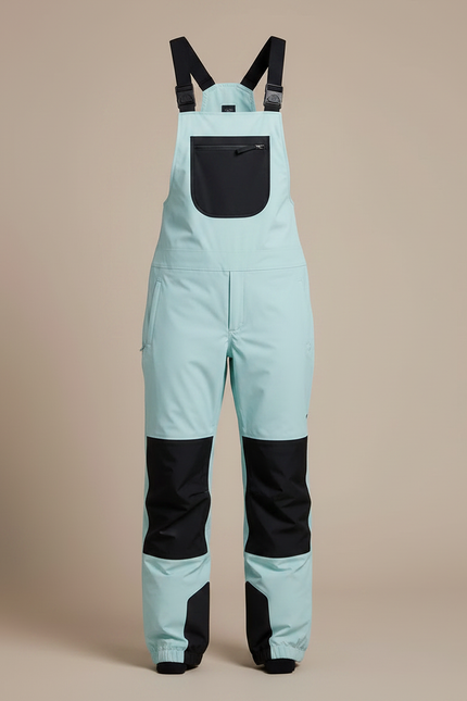 Pantalon De Pluie Bleu Clair Bretelles Imperméable Ski Femme - Polyester - vue 3