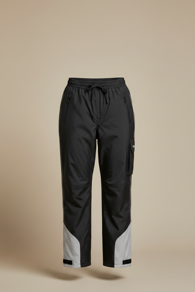 Pantalon De Pluie Vélo Femme - Noir Polyester - vue 3