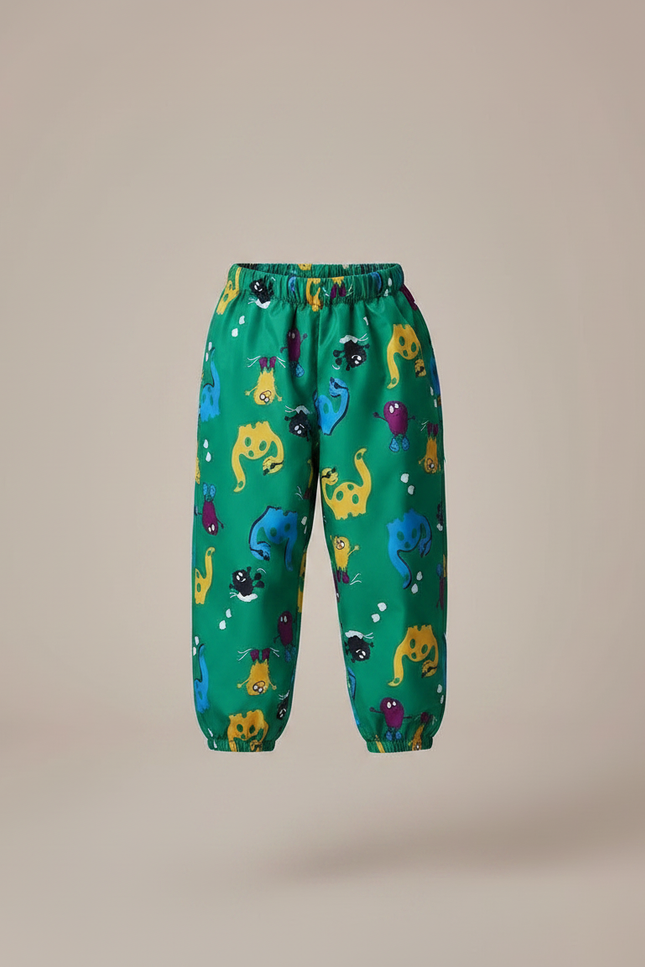 Pantalon De Pluie Vert Imperméable Motif Dinosaures Enfant - Polyester - vue 3