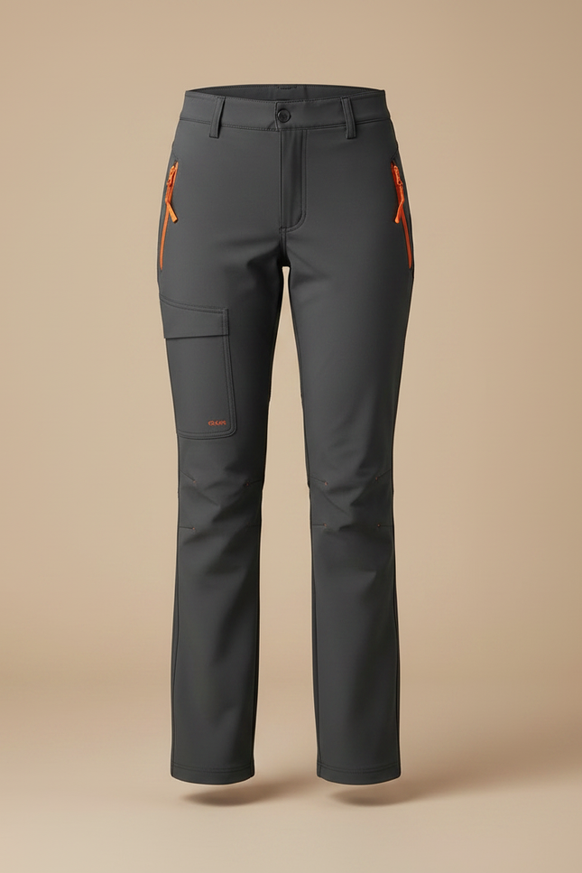 Pantalon Pluie Randonnée Femme - Gris Polyester - vue 3