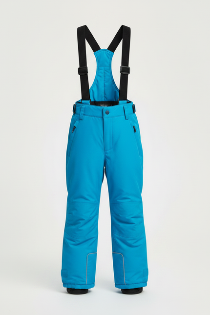 Pantalon De Pluie Bleu Enfant Bretelles Imperméable Hiver - Polyester - vue 3