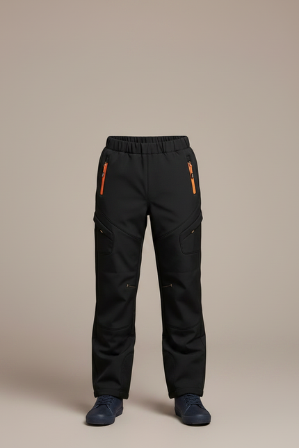 Pantalon De Pluie Noir Imperméable Enfant Cargo Zippé - Polyester - vue 3