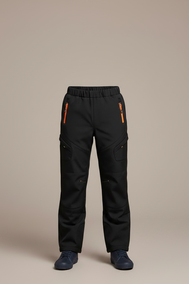 Pantalon De Pluie Noir Imperméable Enfant Cargo Zippé - Polyester - vue 3