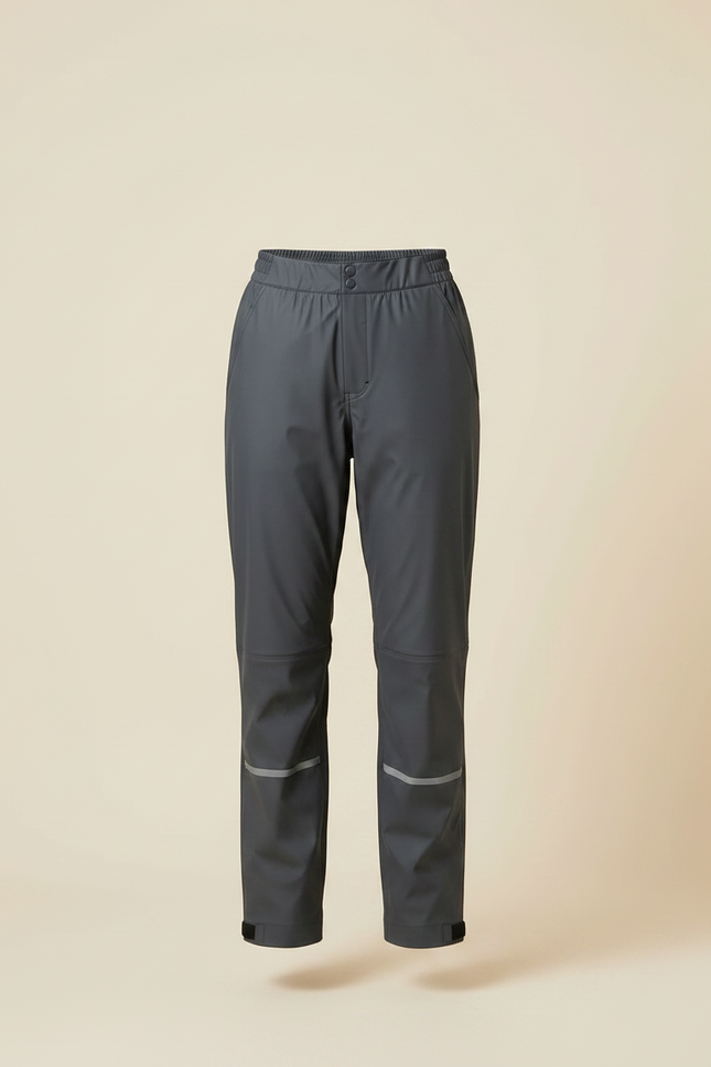 Pantalon De Pluie Gris Imperméable Coupe Droite Femme - Polyester - vue 3