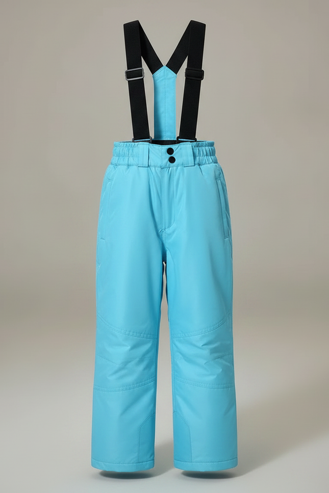 Pantalon De Pluie Bleu Ciel Imperméable Enfant Ski Bretelles - Polyester - vue 3