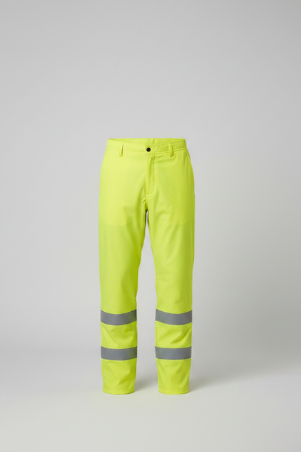 Pantalon De Pluie Jaune Fluo Réfléchissant Imperméable Sécurité Homme - Polyester - vue 3