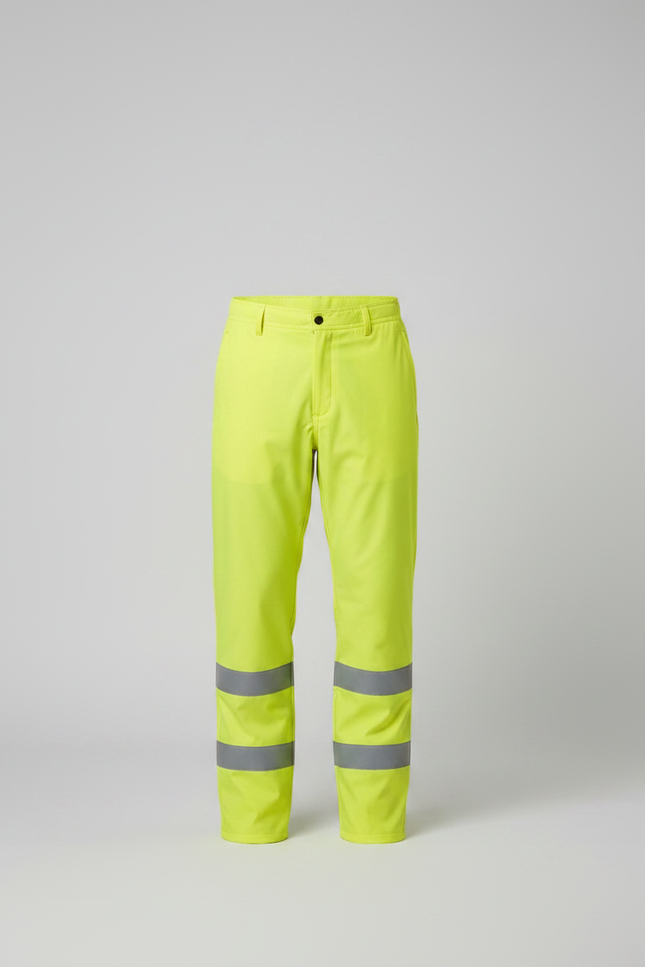 Pantalon De Pluie Jaune Fluo Réfléchissant Imperméable Sécurité Homme - Polyester - vue 3