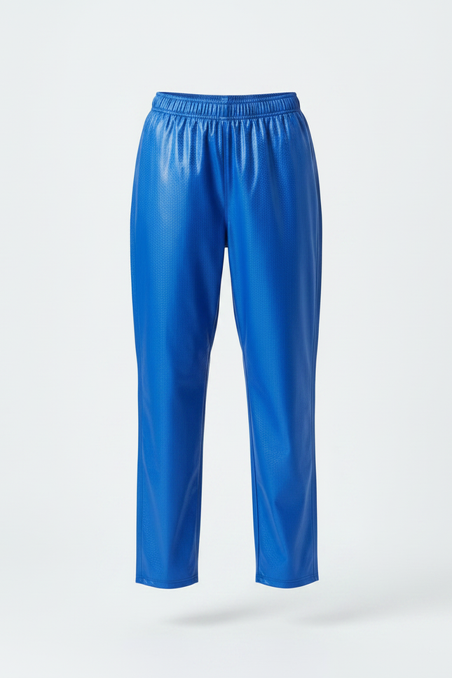 Pantalon De Pluie Bleu Brillant Imperméable Décontracté - Simili cuir - vue 3