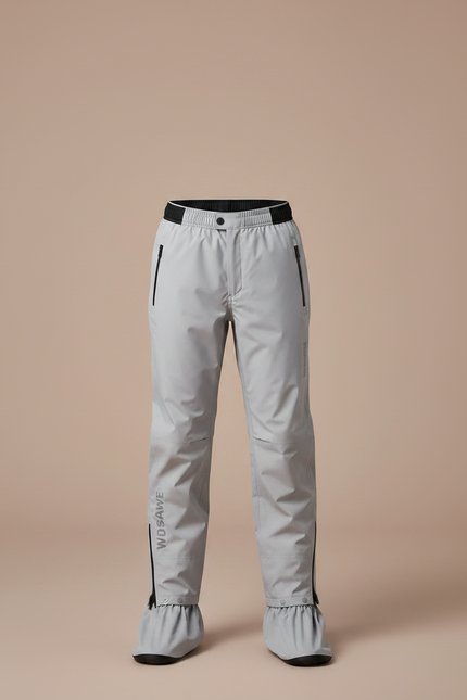 Pantalon De Pluie Gris Enfant Imperméable Réfléchissant Zippé - Polyester - vue 3