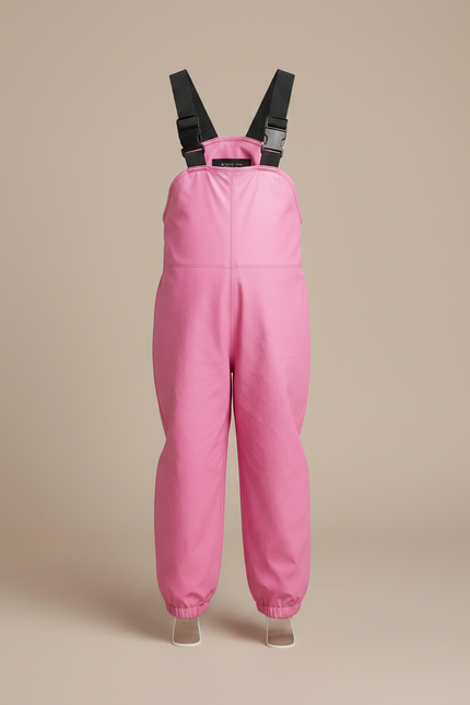 Pantalon De Pluie Rose Vif Imperméable Salopette Enfant - Polyester - vue 3