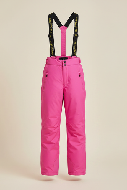 Pantalon De Pluie Rose Vif Imperméable Enfant Bretelles - Polyester - vue 3