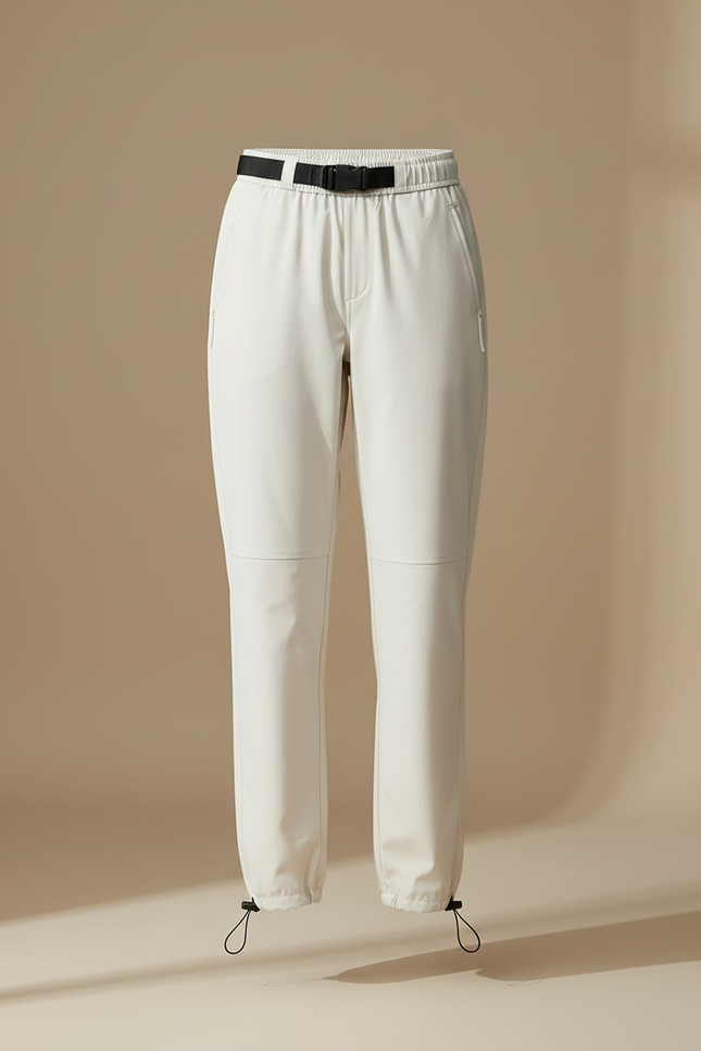 Pantalon De Pluie Beige Imperméable Ample Ceinturé Femme - Polyester - vue 3
