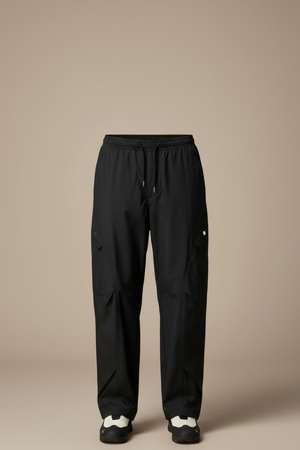 Pantalon De Pluie Noir Cargo Ample Imperméable Homme - Polyester - vue 3
