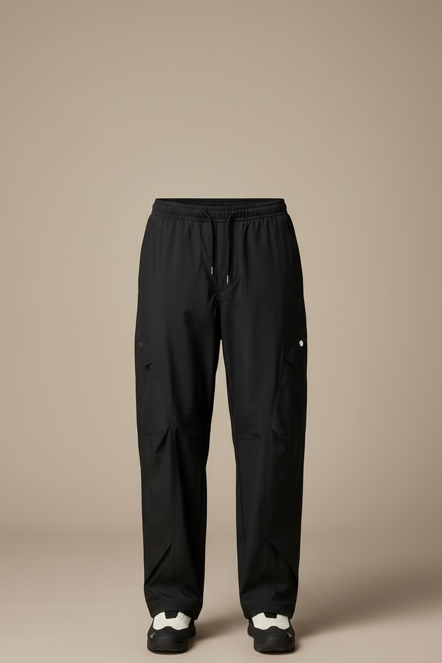 Pantalon De Pluie Noir Cargo Ample Imperméable Homme - Polyester - vue 3