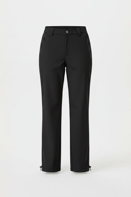 Pantalon De Pluie Noir Coupe Droite Imperméable Femme - Polyester - vue 3