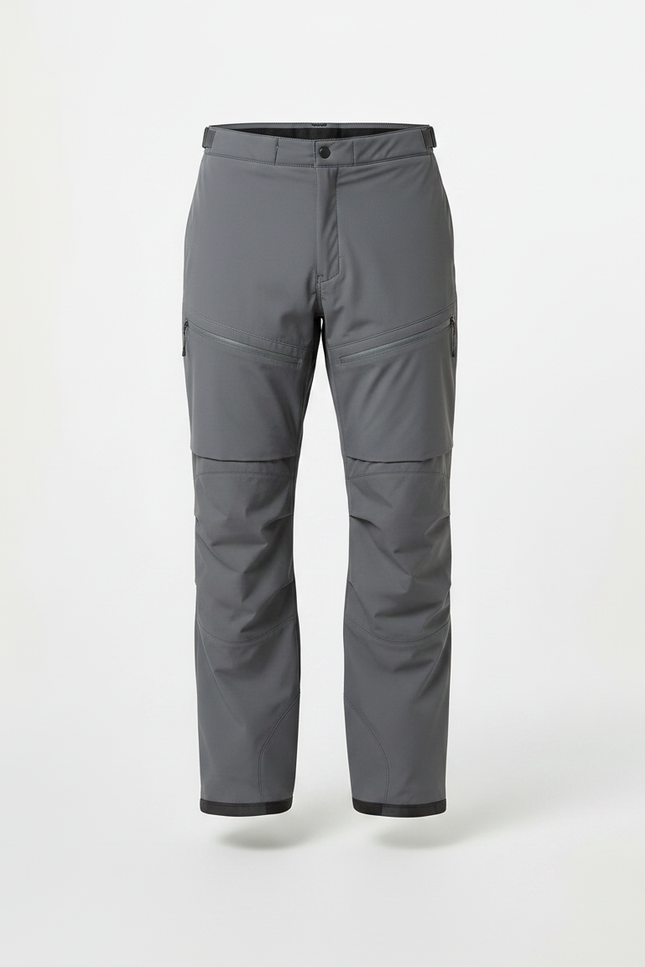Pantalon De Pluie Gris Homme Imperméable Zippé Coupe Droite - Polyester - vue 3