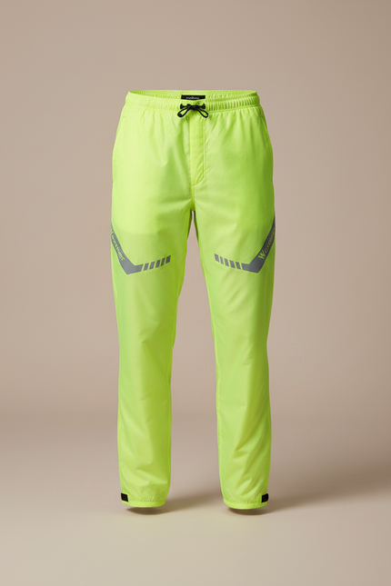 Pantalon De Pluie Jaune Fluo Réfléchissant Imperméable Vélo Homme - Polyester - vue 3