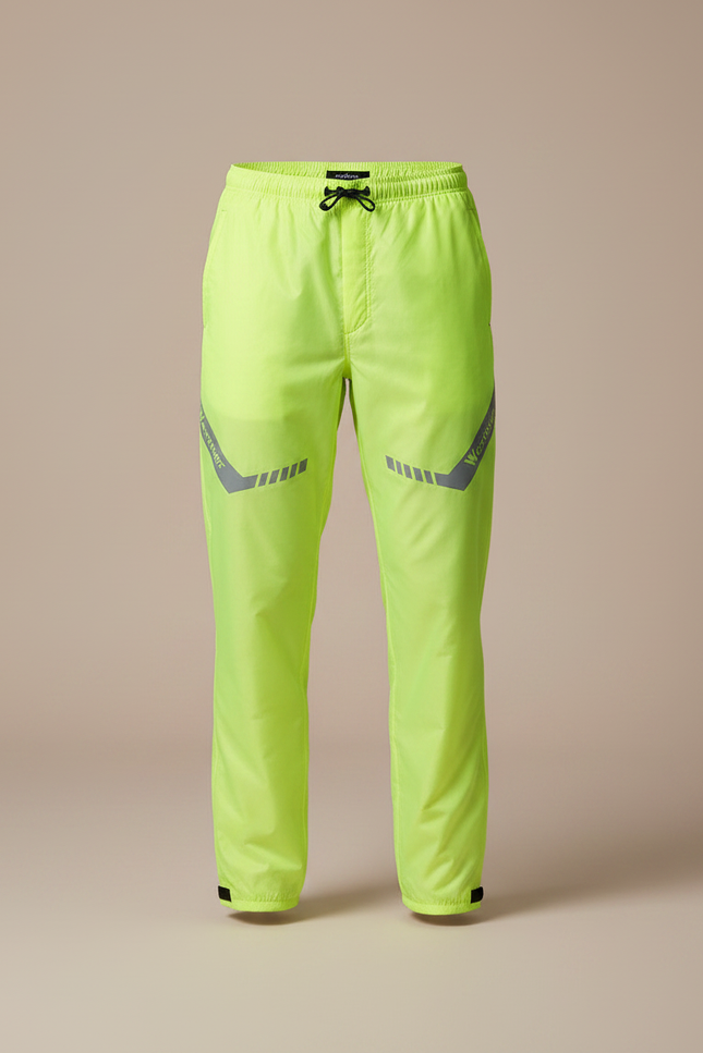 Pantalon De Pluie Jaune Fluo Réfléchissant Imperméable Vélo Homme - Polyester - vue 3